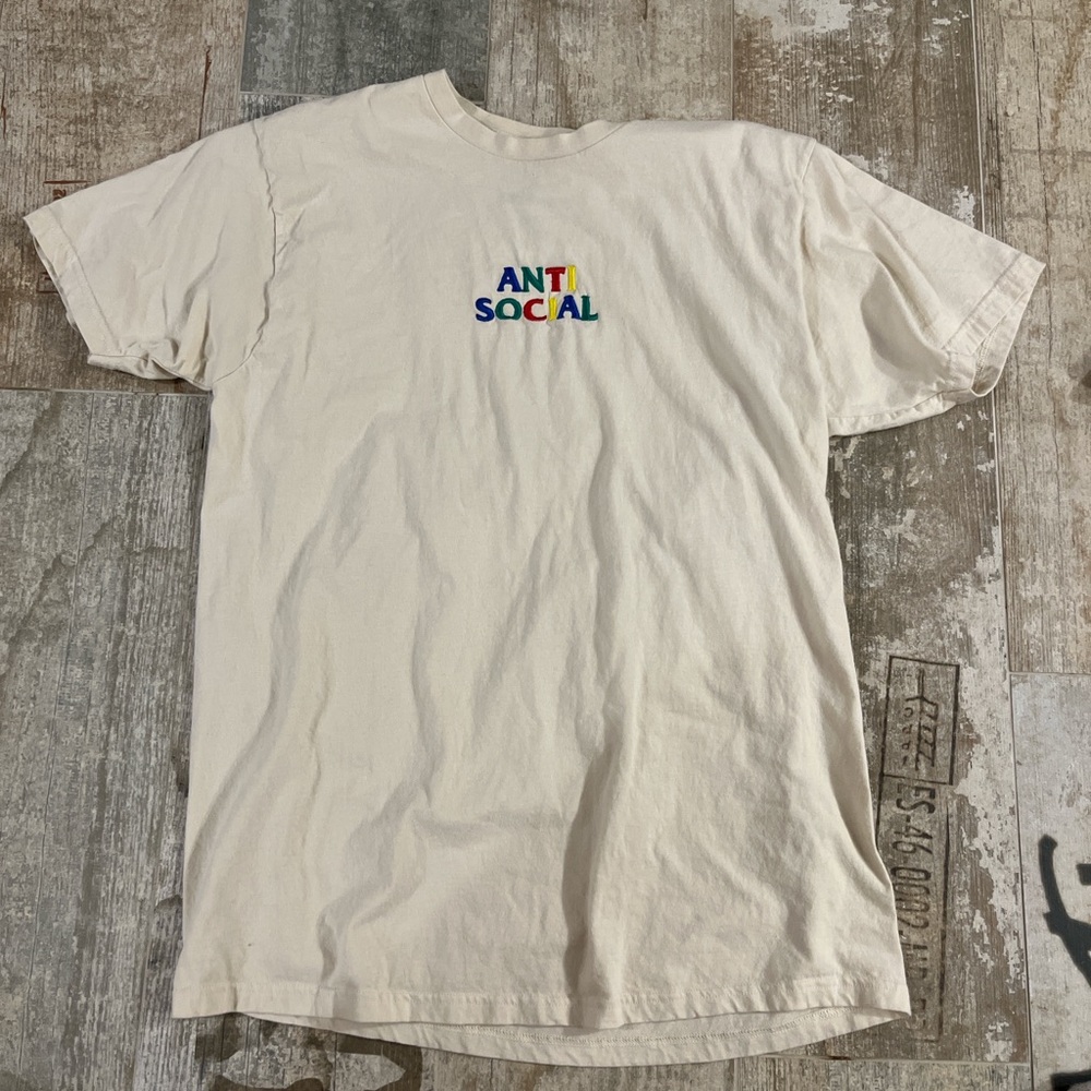 Beige Anti Social Tee